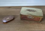 Boites à tabac Jugendstil/Art Nouveau en cuivre, Antiquités & Art, Enlèvement ou Envoi, Cuivre