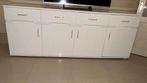 Dressoir met goude handvaten - 2m20, Huis en Inrichting, Kasten | Dressoirs, Ophalen of Verzenden, Gebruikt, 50 tot 100 cm, Lak