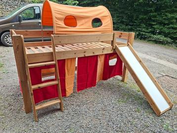 Chambre enfant lit toboggan, Enlèvement, Comme neuf, Lit mi-hauteur mezzanine