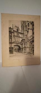 Eau forte Le gros-horloge de Rouen, Ophalen