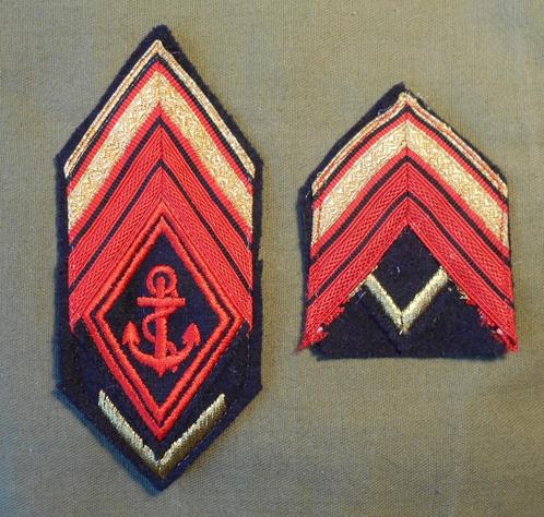 FRANCE / PAIRE DE GRADES DE LA MARINE., Verzamelen, Militaria | Algemeen, Marine, Embleem of Badge, Verzenden