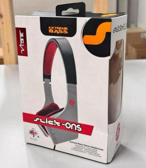 Vibe Slick Headphones On-Ear koptelefoon headset rood-zw-wi, Computers en Software, Headsets, Nieuw, On-ear, Bedraad, Gaming headset