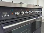 🍀 Luxe Fornuis Boretti 90 cm antraciet + rvs 2 ovens frytop, 60 cm of meer, 5 kookzones of meer, Vrijstaand, 90 tot 95 cm