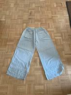 Lichtblauwe linnen broek met voorzakken, Kleding | Dames, Maat 38/40 (M), Autre, Blauw, Ophalen of Verzenden