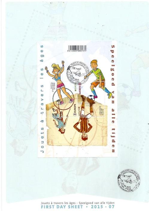 België  2015 FDS  Speelgoed OBP 4517/8, Postzegels en Munten, Postzegels | Europa | België, Postfris, Overig, Overig, Met stempel