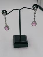 Boucles d'oreilles en argent sterling 925 avec zircone rose., Bijoux, Sacs & Beauté, Boucles d'oreilles, Neuf, Rose, Avec pierre précieuse