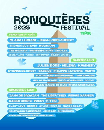 2x Ronquieres 2025 pass 3 jours + place Will smith, Tickets & Billets