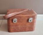 Vintage beautycase, Handtassen en Accessoires, Beautycases, Gebruikt, Ophalen of Verzenden, Bruin