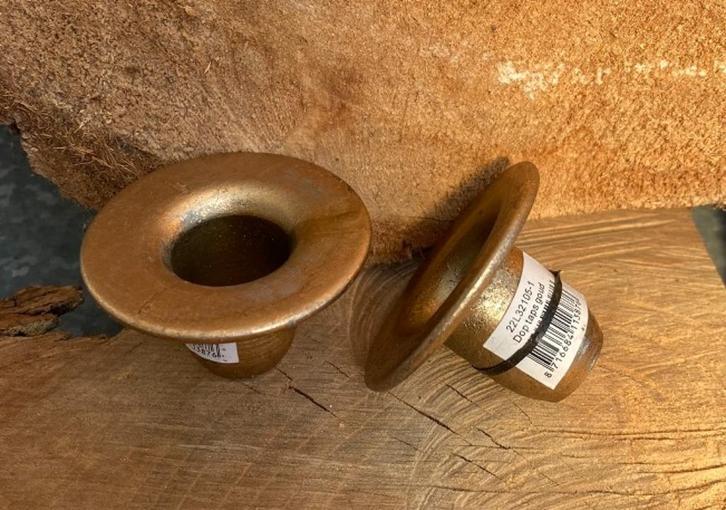 KANDELAARS DOP GOUD FELSRAND NIEUW, Huis en Inrichting, Woonaccessoires | Kandelaars en Kaarsen, Nieuw, Kandelaar, Minder dan 25 cm