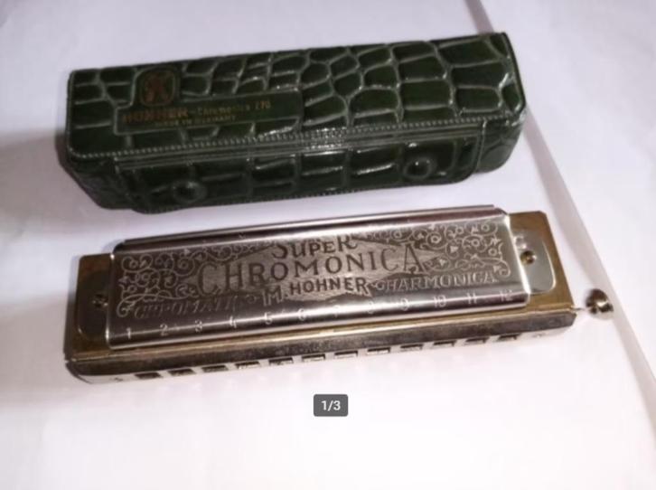2 mondharmonica's - M HOHNER (50€) en HERO (10€), Muziek en Instrumenten, Blaasinstrumenten | Mondharmonica's, Gebruikt, Met koffer of doosje