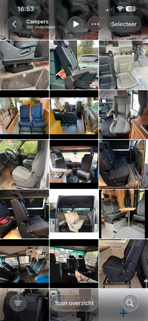 150 zetels met ingebouwde 3p gordel isofix camper bus, Auto-onderdelen, Interieur en Bekleding, Renault, Ophalen