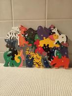 houten puzzel „dieren” uit Sri Lanka, Ophalen of Verzenden, 10 tot 50 stukjes, Nieuw, Van hout