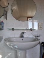Lavabo, kraan en spiegel., Doe-het-zelf en Bouw, Sanitair, Ophalen, Gebruikt, Chroom, Kraan