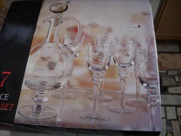 set wijnglazen met karaf, Antiek en Kunst, Antiek | Glaswerk en Kristal, Ophalen
