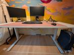 IKEA zit-sta bureau wit – verstelbaar – als nieuw, Huis en Inrichting, Ophalen, In hoogte verstelbaar, Zo goed als nieuw, Bureau