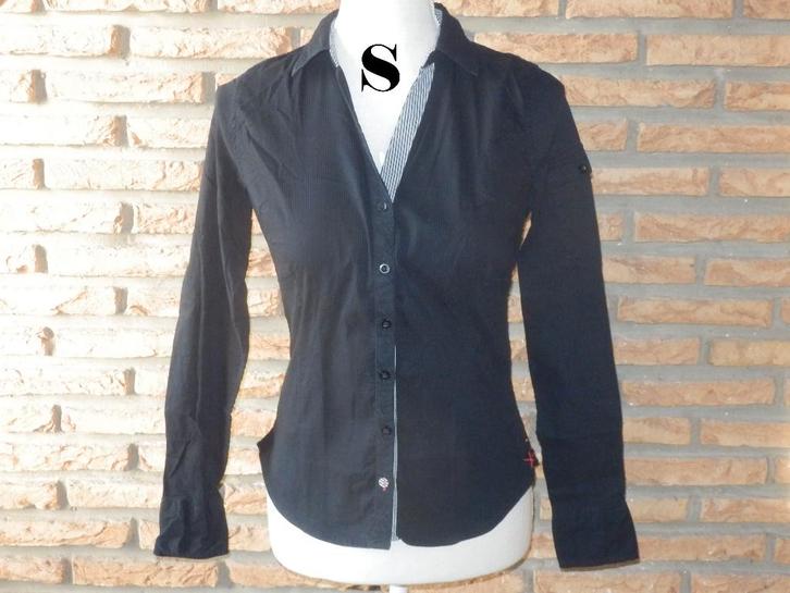 (61)- chemisier femme t.S  noir - cache cache -, Vêtements | Femmes, Blouses & Tuniques, Comme neuf, Taille 36 (S), Noir, Enlèvement ou Envoi