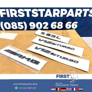 W222 W223 W217 S65 AMG LOGO SET ZWART S 65 L EMBLEMEN SET Me beschikbaar voor biedingen
