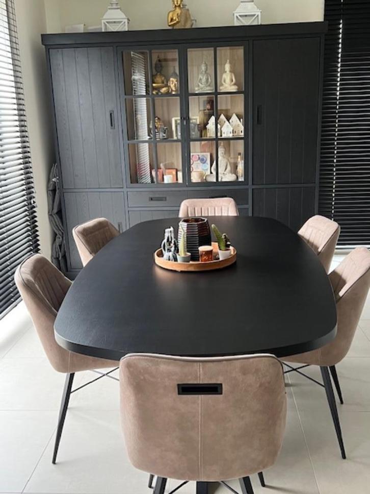 Prachtige trendy eetkamer, Huis en Inrichting, Complete eetkamers, Zo goed als nieuw, 6 tot 8 stoelen, Ophalen