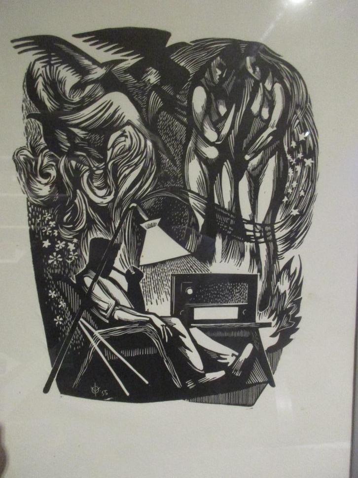 Erotiek. Van Damme Frank-Ivo. Kunstwerk uit 1955., Antiek en Kunst, Antiek | Tv's en Audio, Ophalen of Verzenden