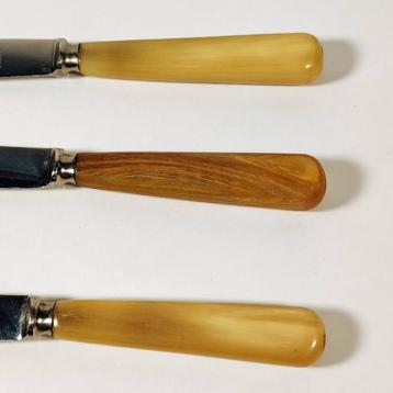 6 couteaux/Francis Greaves & fils Sheffield avec motif en os, Enlèvement ou Envoi