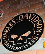 Harley Davidson skull plaat, Ophalen of Verzenden