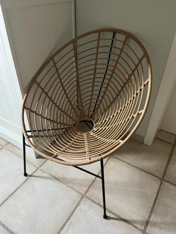 Fauteuil rotan - beige (als nieuw) beschikbaar voor biedingen