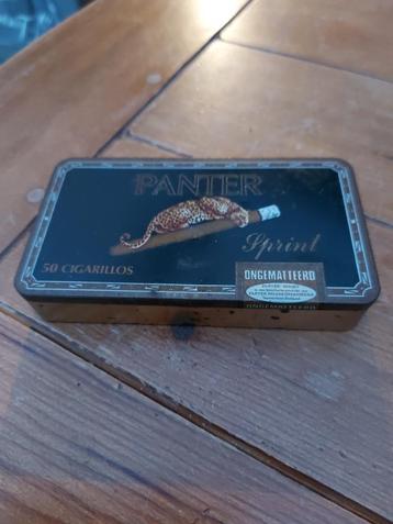 Vintage 50 sigaren doos Panter 1960, Verzamelen, Ophalen of Verzenden, Gebruikt, Tabaksdoos of Verpakking