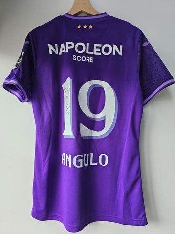 Match worn shirt Angulo (R Antwerp FC - RSC Anderlecht), Verzamelen, Sportartikelen en Voetbal, Ophalen of Verzenden, Zo goed als nieuw
