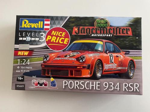 Revell 05669 1/24 model: Porsche 934 RSR Jagermeister, Hobby en Vrije tijd, Modelauto's | 1:24, Nieuw, Auto, Revell, Ophalen of Verzenden