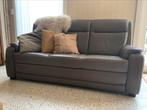 Canapé en cuir taupe, Maison & Meubles, 150 à 200 cm, Comme neuf, Banc droit, Cuir