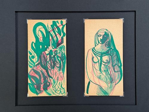 Jozef Hoemaeker (1911-1980) - 2 artworks (framed), Antiek en Kunst, Kunst | Overige Kunst, Ophalen of Verzenden