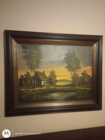 Schilderij op doek, geteken "Clement" beschikbaar voor biedingen