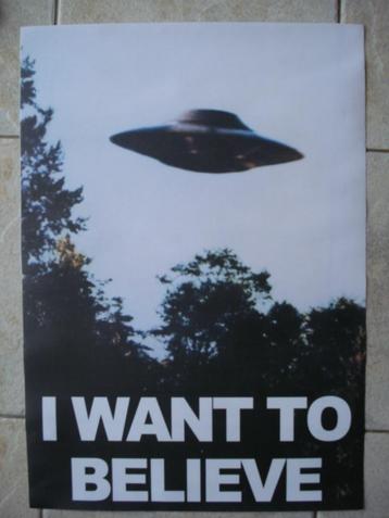 I WANT TO BELIEVE  iconische poster op canvas beschikbaar voor biedingen
