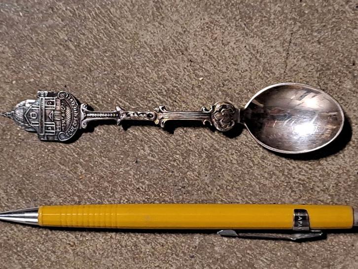 Zwaar verzilverd koffielepeltje Scherpenheuvel, Antiek en Kunst, Antiek | Zilver en Goud, Ophalen of Verzenden