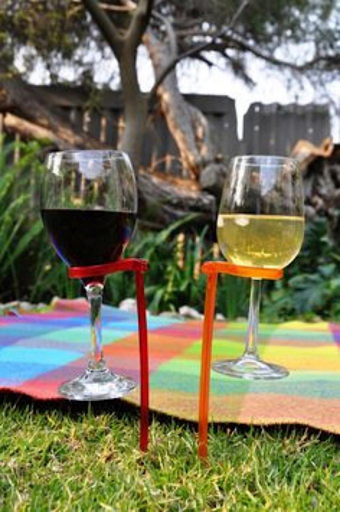 Wijnglas standaards voor in de tuin/strand etc., Huis en Inrichting, Woonaccessoires | Overige, Nieuw, Ophalen of Verzenden