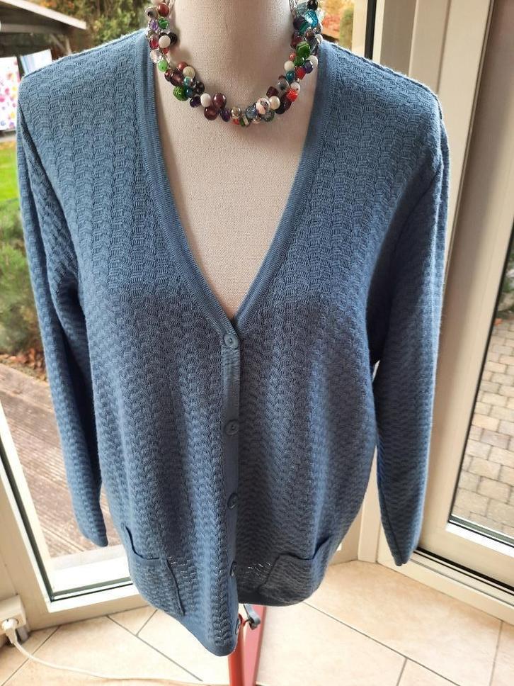 Mooi vest GITTI - XL/XXL, Kleding | Dames, Truien en Vesten, Zo goed als nieuw, Maat 46/48 (XL) of groter, Blauw, Ophalen of Verzenden