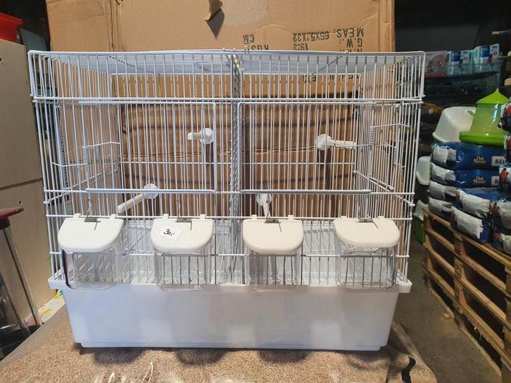 Cage d'élevage blanche, cage métallique, empilable, 45 cm, Animaux & Accessoires, Oiseaux | Cages & Volières, Enlèvement