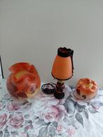 Lampe de chevet gravée à l’acide et 2 vases Legras, Antiquités & Art, Enlèvement ou Envoi