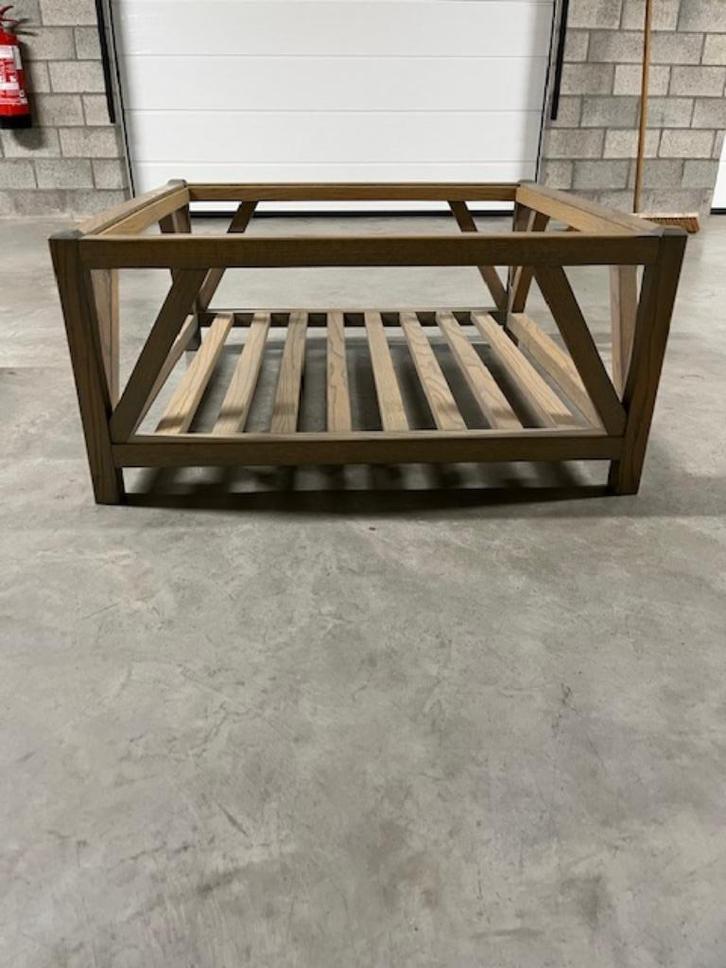 salontafel, Huis en Inrichting, Tafels | Salontafels, Gebruikt, Minder dan 50 cm, 50 tot 100 cm, 50 tot 100 cm, Vierkant, Ophalen