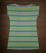 T-shirt rayé JBC vert/jaune/blanc (128), Comme neuf, Fille, Chemise ou À manches longues, Enlèvement ou Envoi