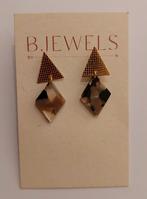 NIEUW: oorbellen B.JEWELS by N, Handtassen en Accessoires, Oorbellen, Overige materialen, Hangers, Bruin, Nieuw