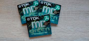 Lot de 3 minidisc TDK 74 GREEN neuf  beschikbaar voor biedingen