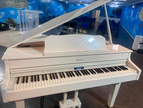 Roland GP607-PW - Luxe Witte digitale Vleugel piano, Muziek en Instrumenten, Piano's, Gebruikt, Vleugel, Wit, Digitaal, Ophalen