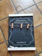 Krijtbordje met spreuk en 3 wasknijpers, Huis en Inrichting, Ophalen of Verzenden, Zo goed als nieuw, Krijtbord