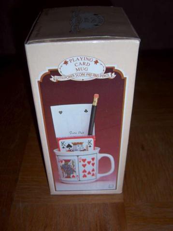 Playing card mug of tas met speelkaarten