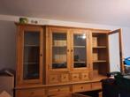 vitrine en chêne massif grisé comprenant des tiroirs et des, Maison & Meubles, Armoires | Buffets, Comme neuf, Chêne, Enlèvement