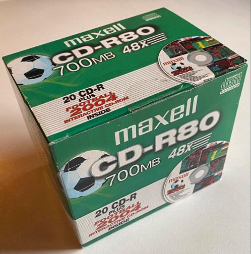 20 blanco MAXELL CD-R80 (48x) 700 Mb, Computers en Software, Beschrijfbare discs, Nieuw, Cd
