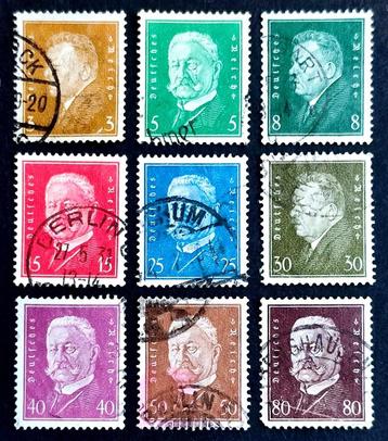 Deutsches Reich: 9X Reichspräsidenten II 1928 beschikbaar voor biedingen