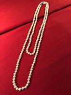 N2 Sautoir en fausses perles blanches avec fermoir, L 68 cm, Handtassen en Accessoires, Kettingen, Overige materialen, Gebruikt