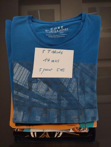 LOT DE 6 T-SHIRTS 14 ans beschikbaar voor biedingen